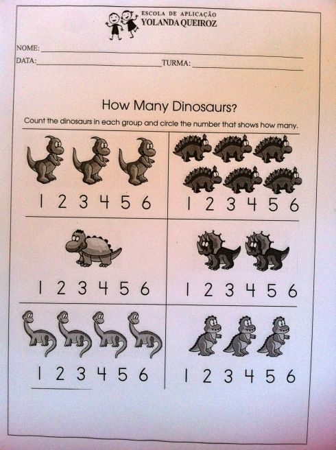 English exercises for 5 years old children